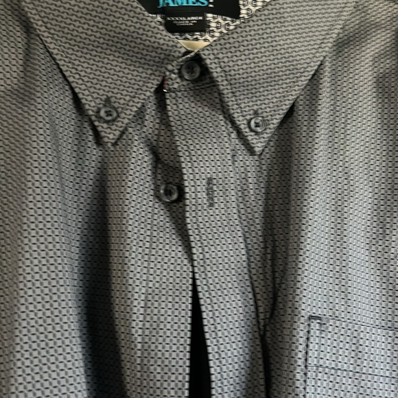 Cody James Men’s button up long sleeve dress shirt gray & black checker 4XL - Picture 4 of 4